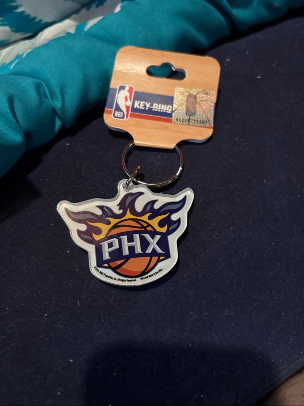 NBA Phoenix Suns PHX Flame Logo Keychain - Orange & Purple